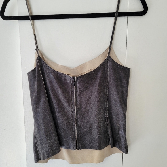 Plein Sud Faycal Amor Black Leather Jacket Top Combo Size 8 Grey Buckle Designer - Picture 7 of 14